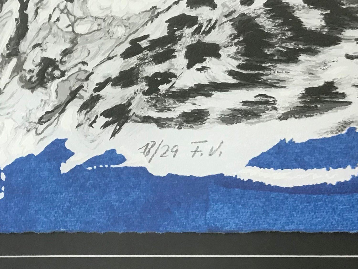 Arts picturaux & lithographies: Rolf Knie, Serigraphie "Little Leopard" – Neuf (Voir description) à Einsiedeln par artgallery59 2