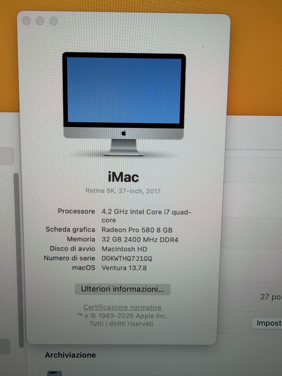 Apple PC: iMac 3TB 32GB RAM with mouse and keyboard 2017 – Usato da Ascona venduto da GioeleS