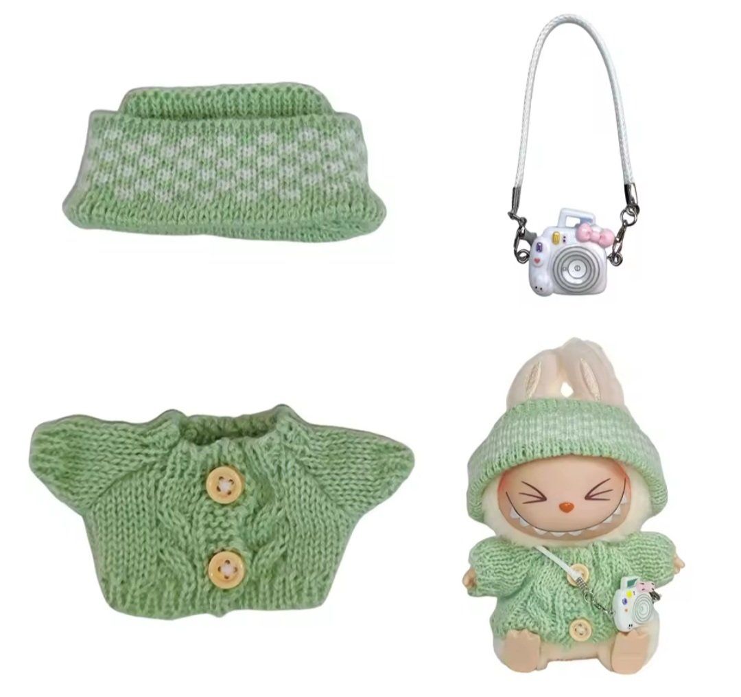 Statuette: Labubu ensemble 3 pièces vert  NEUF sans peluche – Nuovo e nell'imballaggio originale da St-Imier venduto da goodber 1