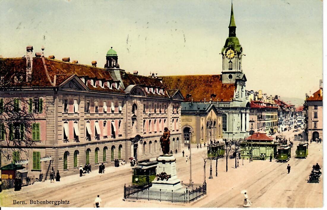 Cartoline postali: Bern - Bubenbergplatz 1926 - Tram – Usato da Hochdorf venduto da Ziegel-16