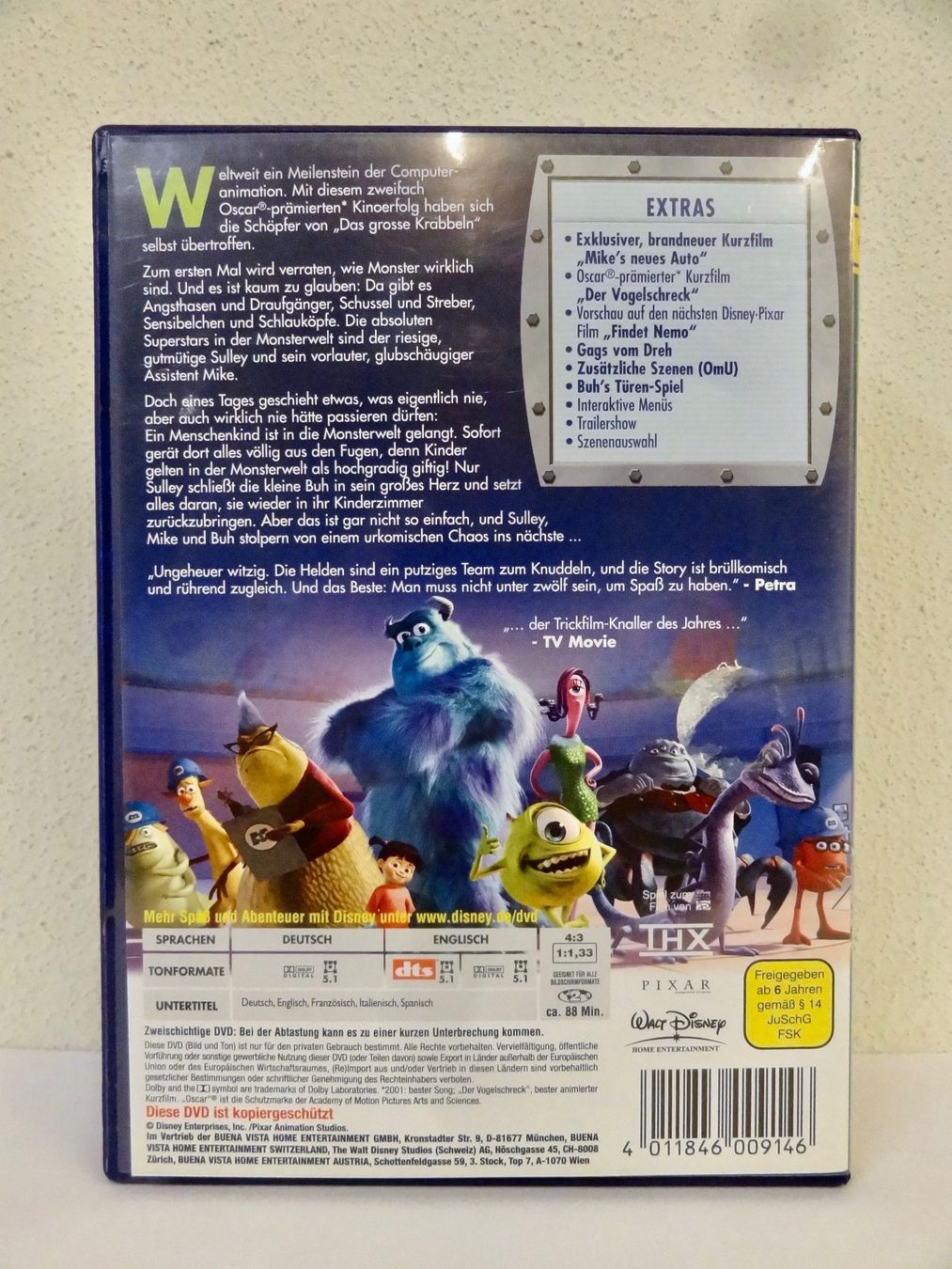Tutti i DVDs: DVD DIE MONSTER AG DISNEY PIXAR – Nuovo (secondo la descrizione) da Kerzers venduto da wisaundso 2