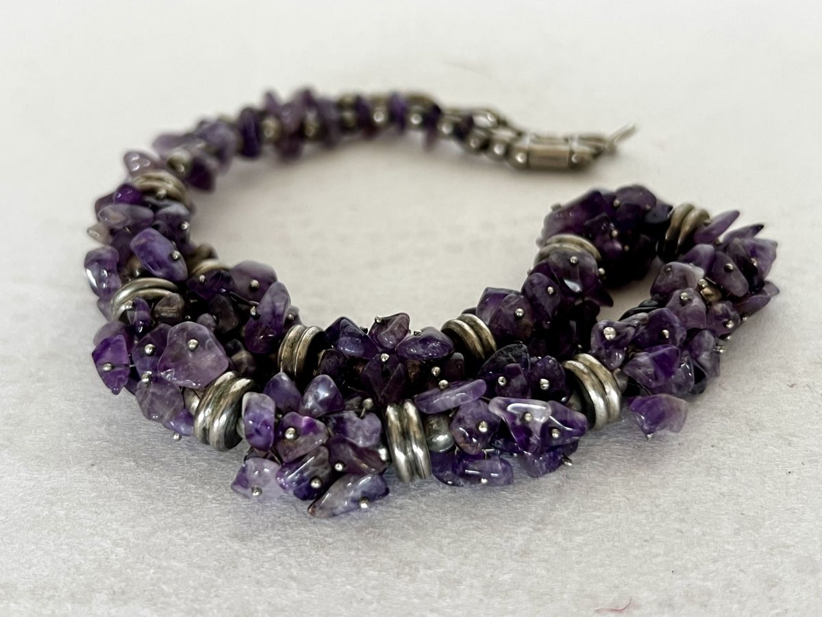 Catenine: Vintage poliert Amethyst Cluster Chocker Schmuck – Usato da Moehlin venduto da Balirain 7