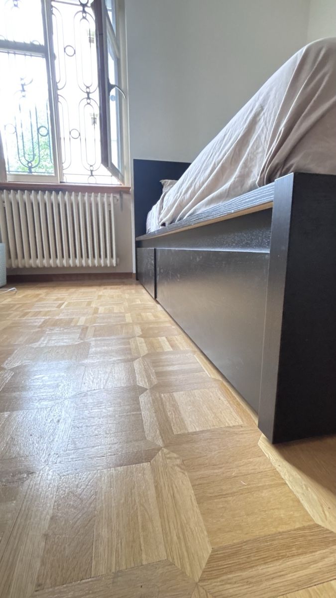 Lits: Ikea Malm Bett schwarz – D'occasion à Untereggen par Paesci_99 1