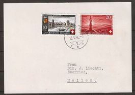 1942 : Pro Patria Nr. B15/B16 auf Karte - Ersttag