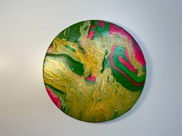 Acryl-Flüssigmalerei, kreisförmig