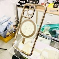 iPhone 14 Pro Max - coque cateye avec anneau magsafe dorée
