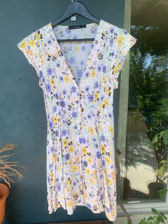 Sommerkleid mit Blumen, Gr.S🌞