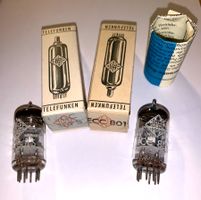 2 Röhren / Radioröhren ECC801S (2fachTriode) NOS, Telefunken