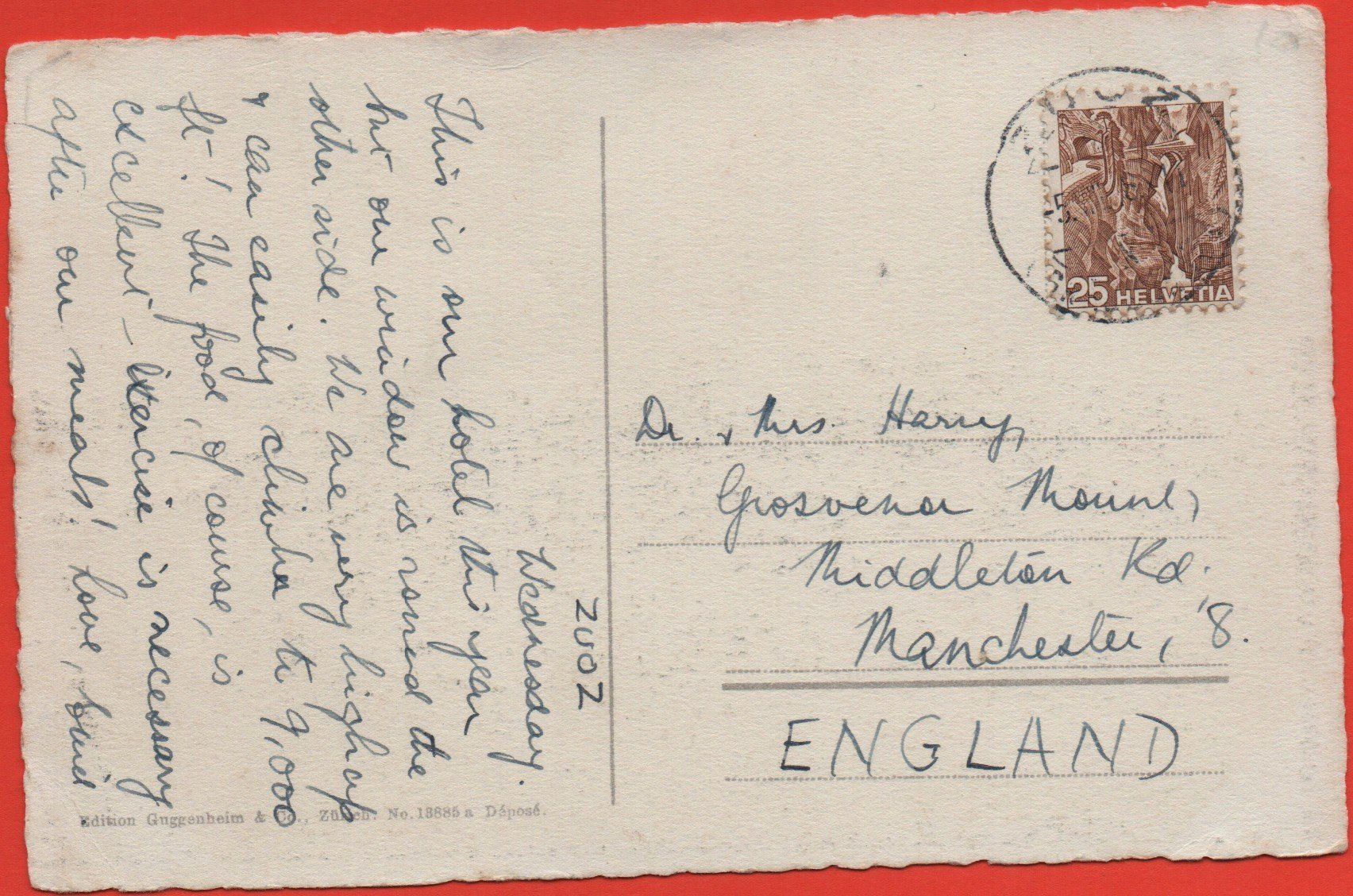 Cartoline postali: ZUOZ Kurhaus Castell – Usato da Jona venduto da philajona 1