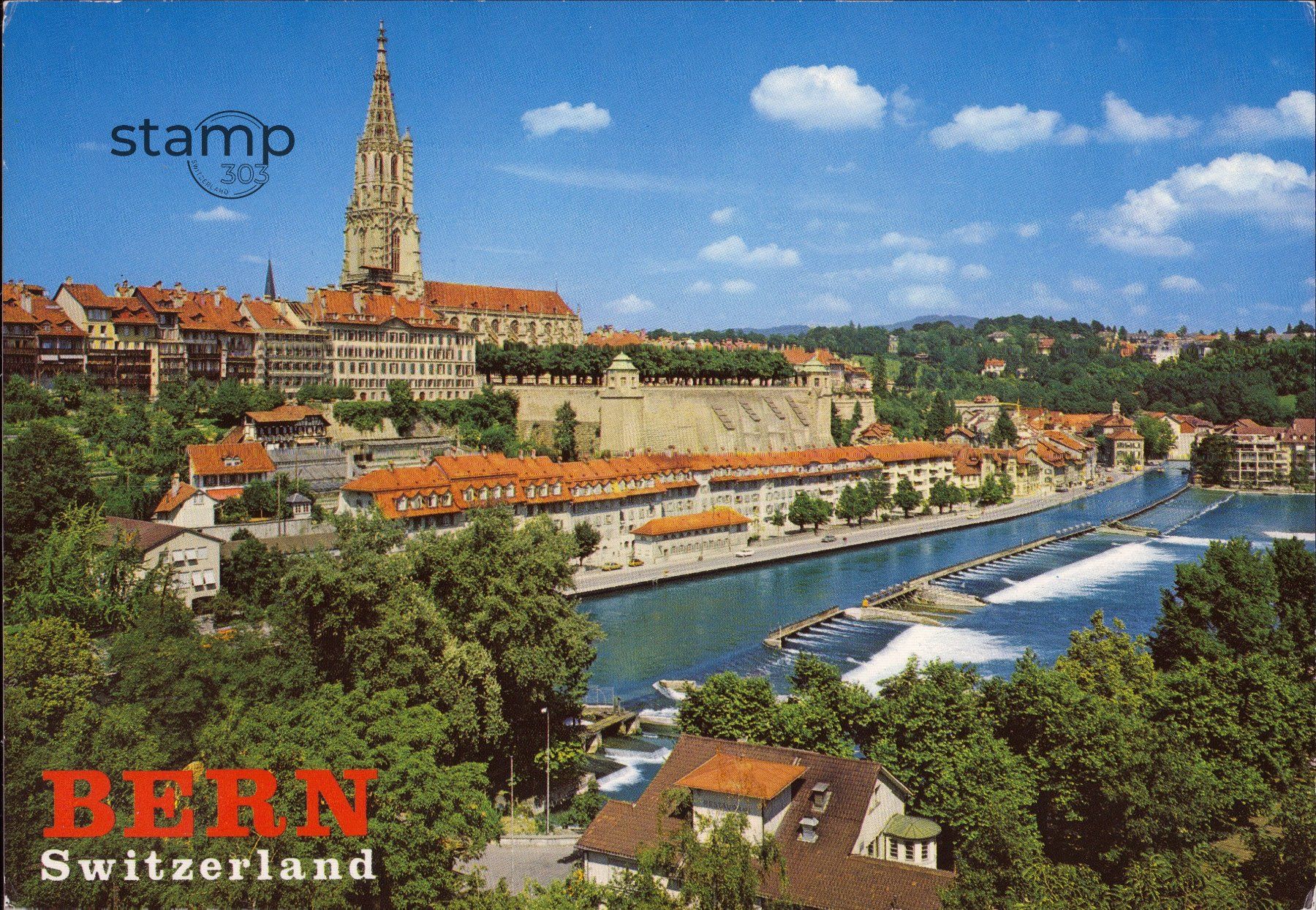 Cartoline postali: AK Bern - Münster mit Altstadt – Usato da Eggersriet venduto da stamp303