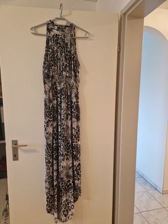 kleid leopard grauschwarz