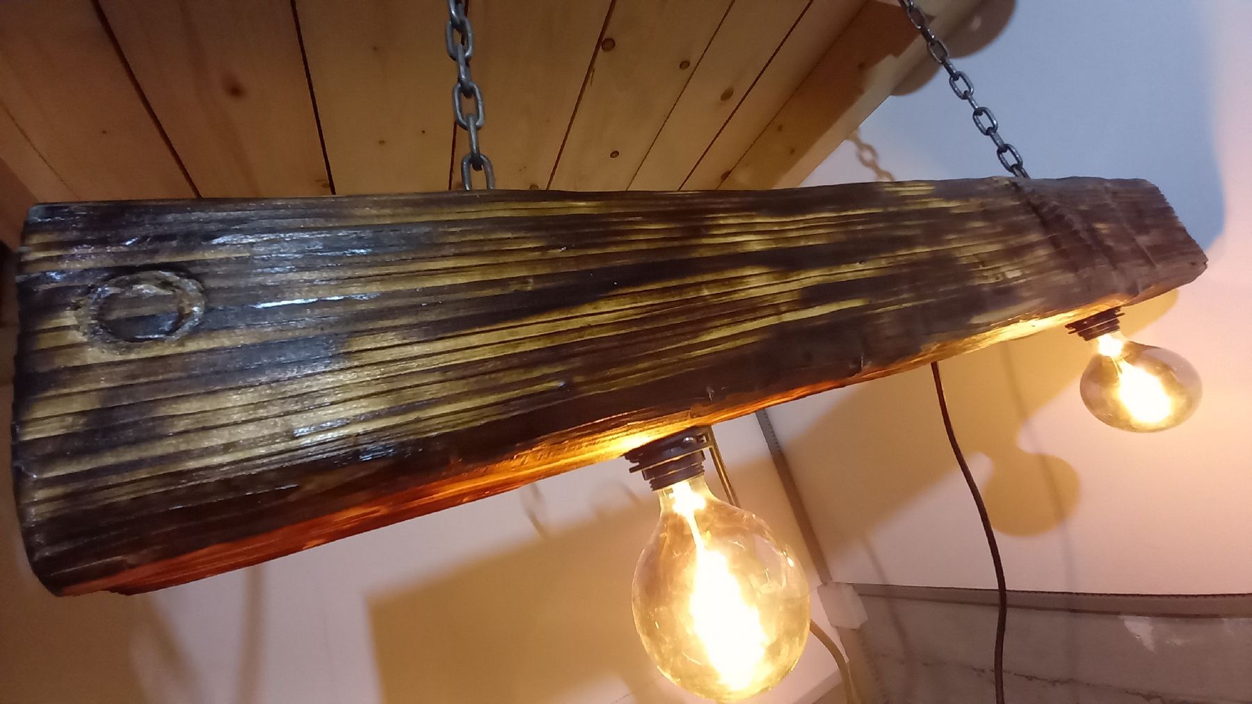 Kronleuchter & Deckenlampen: Rustikale Lampe aus Altholz – Gebraucht aus Escholzmatt von paedy86 4