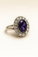 Bague fantaisie pierre violette