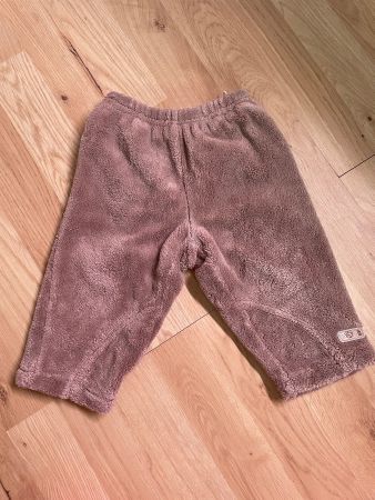 Baby Hose Teddy-Plüsch, hellbraun, gefüttert , Gr. 74
