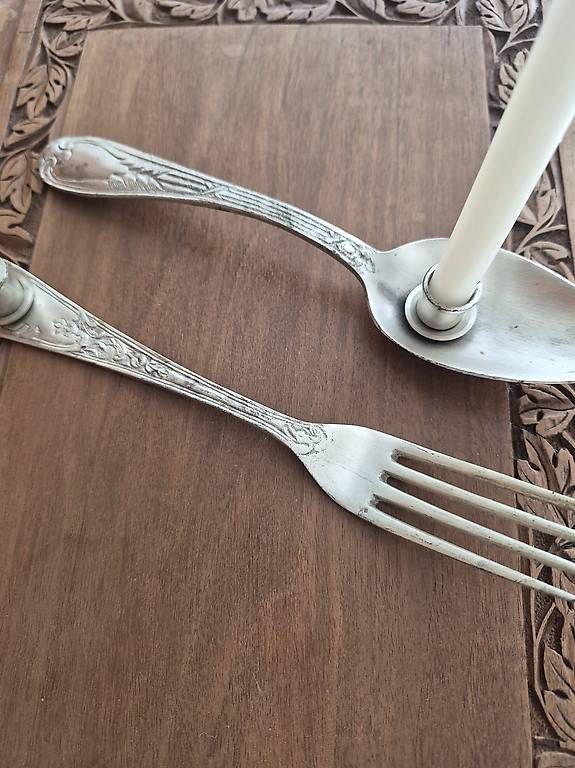 Portacandele: vintage Besteck Kerzenhalter – Usato da Spreitenbach venduto da dde_5k86 1