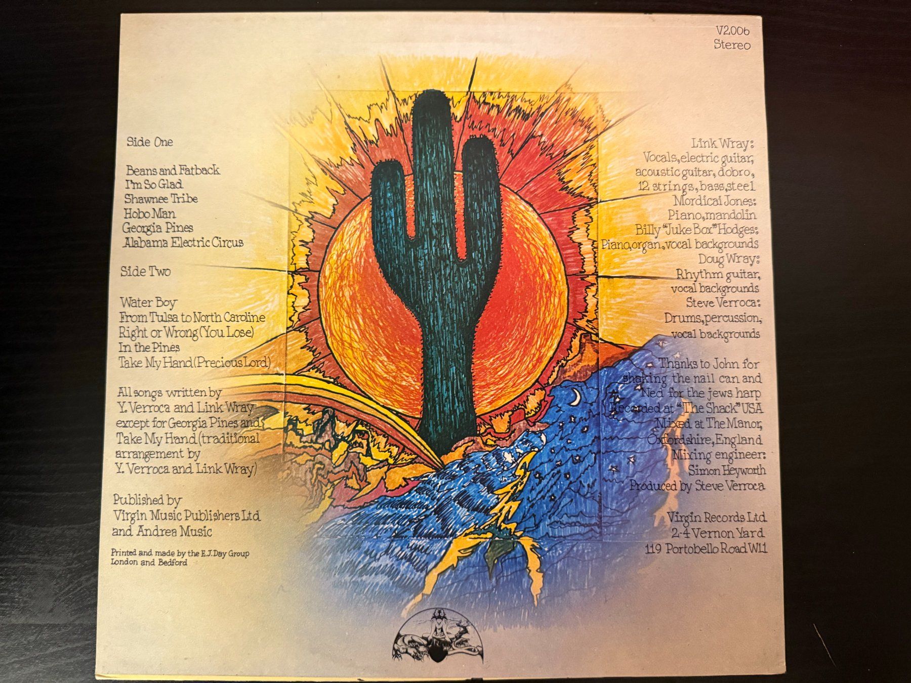 Dischi in vinile: Link Wray – Beans And Fatback [LP UK 1973] – Usato da Tamins venduto da Dark-Skull-Vinyl 1
