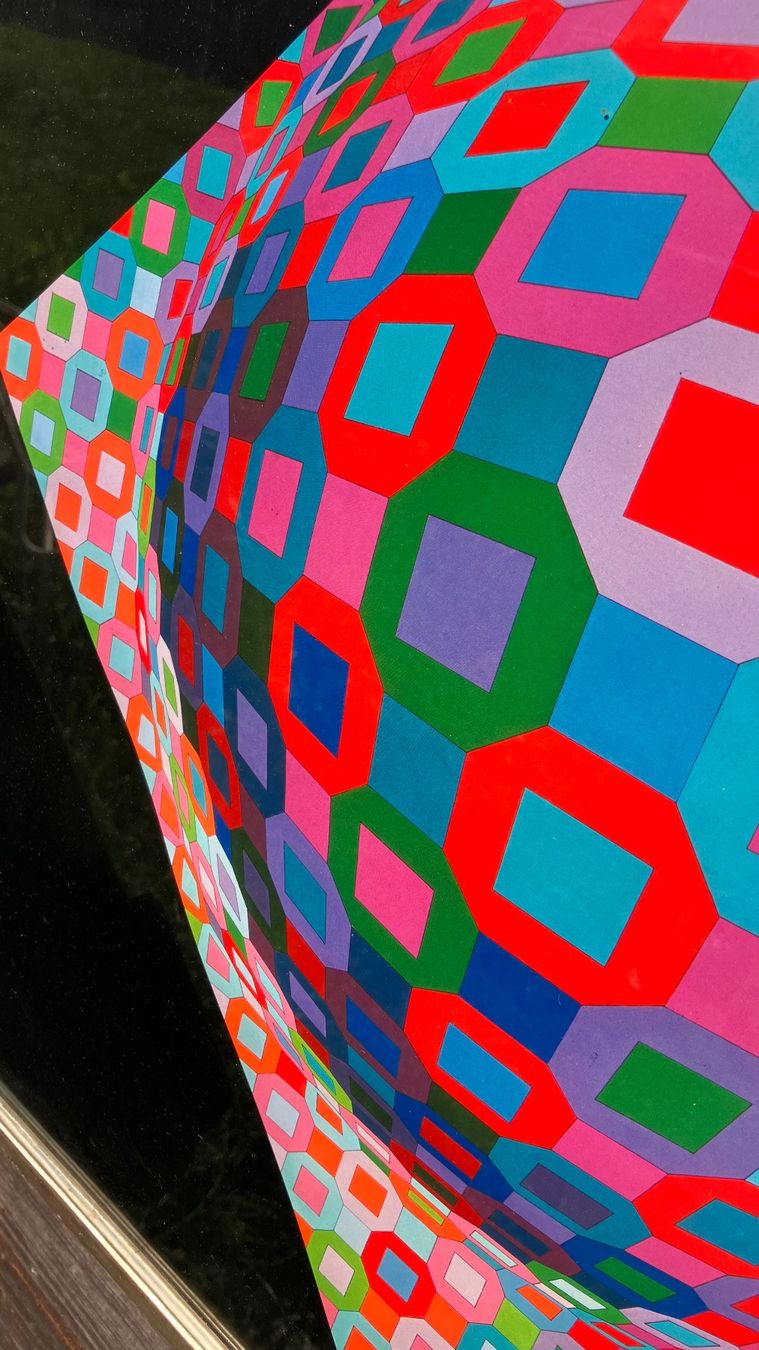 Dipinti: Victor Vasarely Planetary vintage tableau – Usato da St-Cierges venduto da LeRegain 1