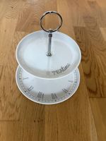 Zweistöckige Porzellan-Etagere TEAtime 