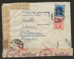AEGYPTEN 1944 Zensurbrief in die Schweiz