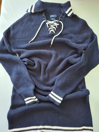 Robe Polo Ralph Lauren bleu marine, taille S, coton.