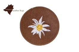 Untersetzer aus echtem Kuhfell Edelweiss (Set von 6 Stück )