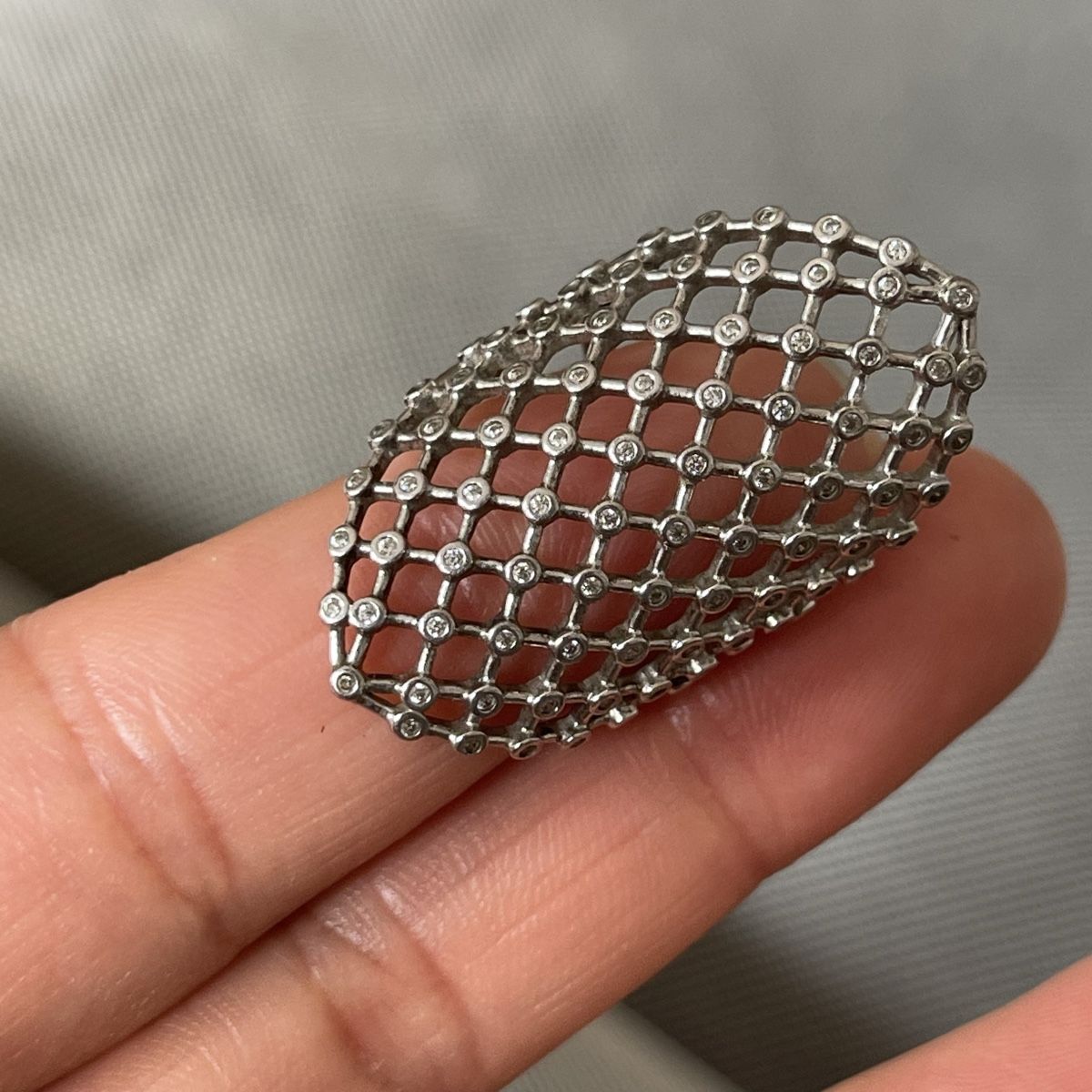 Anelli: 925 Sterling Silber Fischnetz Ring – Usato da Bern venduto da dek_7bjd 6