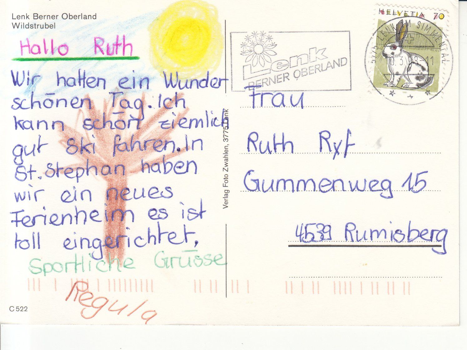 Cartoline postali: Lenk 1998 – Usato da Bürglen TG venduto da StampGraf 1