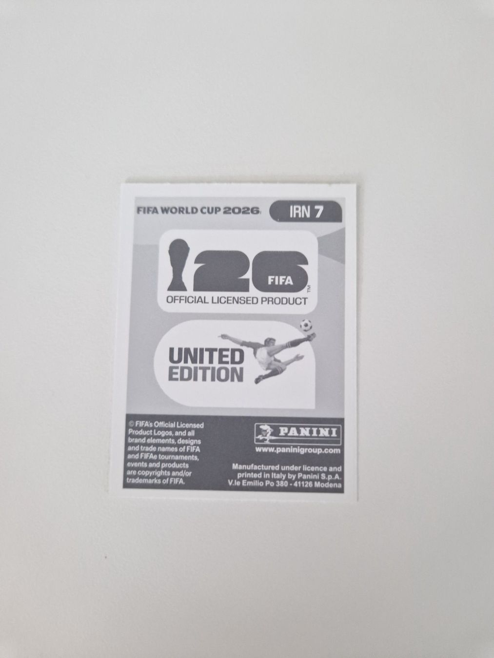 Panini Cartes à collectionner: Panini Sticker IRN7 – Neuf (Voir description) à Stüsslingen par white_angel86 1
