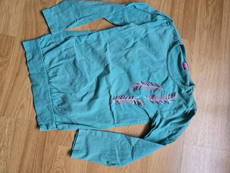 Langarmshirt mit Pailletten Grösse 128