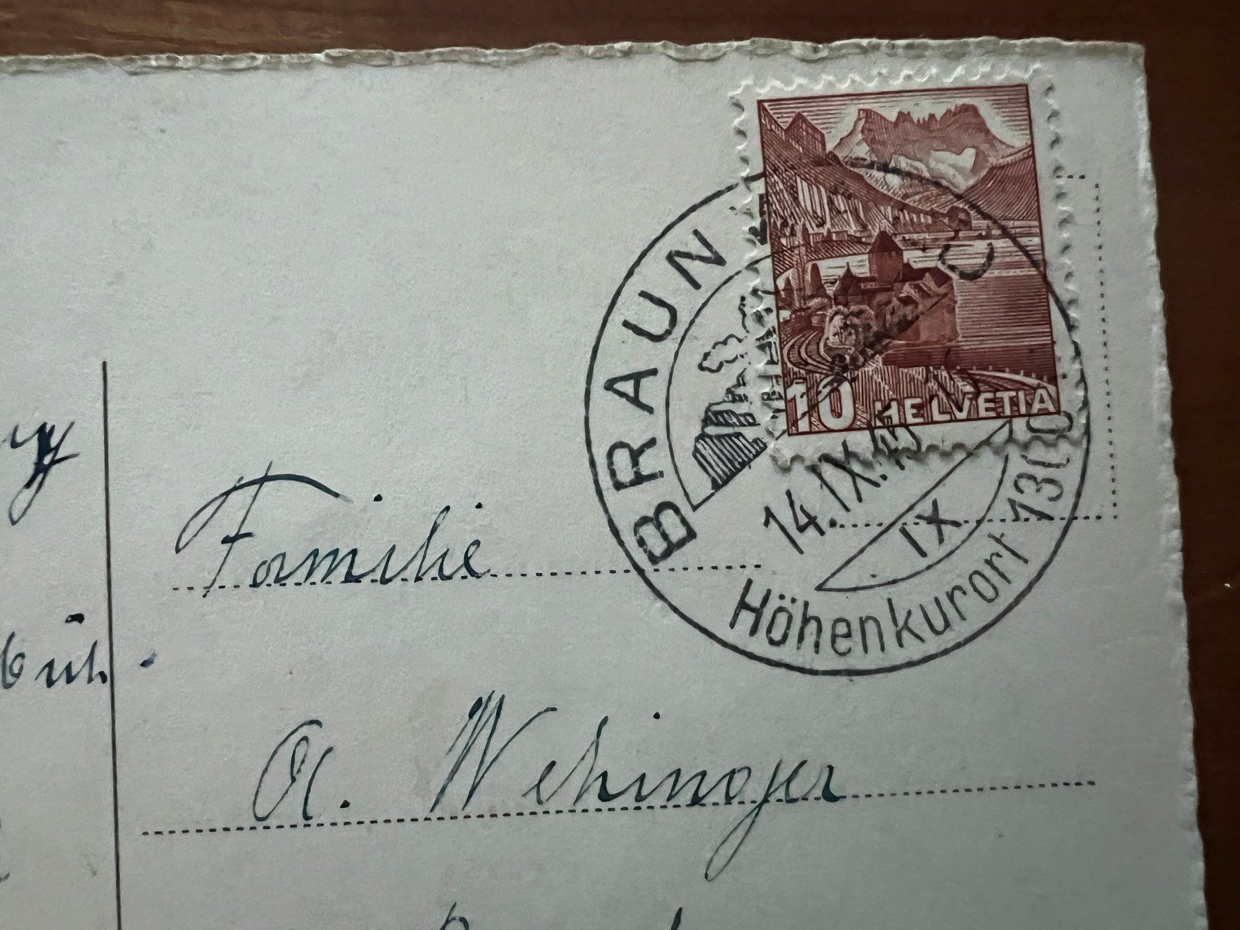 Ansichtskarten: AK  1945 Braunwald   (G2704) – Gebraucht aus Hinwil von Sidi4 1