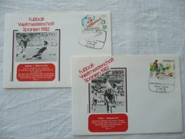 ESP 1982 Fussball-WM, 2 Matchbelege