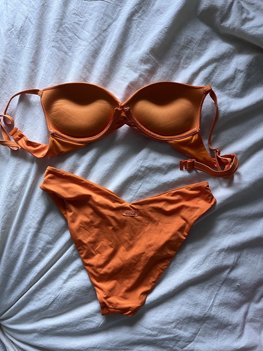 Costumi da bagno & Bikini: Orange Sommer Bikini Set, Top Grösse M – Usato da Romanshorn venduto da Luette19 1