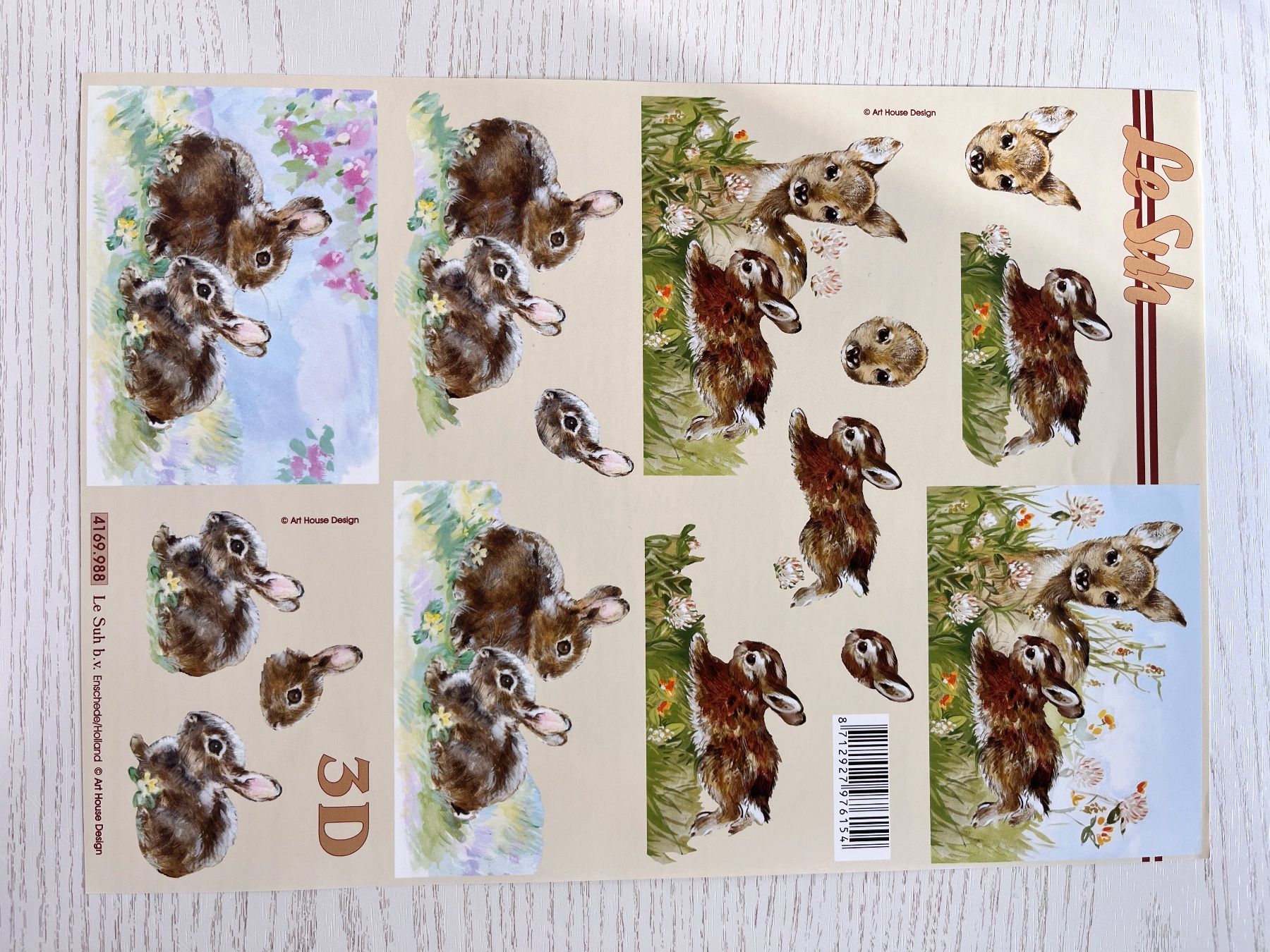 Kit bricolage: 1 Set Kartenbögen mit 10 Tier Designs – Nuovo e nell'imballaggio originale da Büsserach venduto da bor_s88m 7