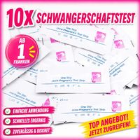 One Step Schwangerschaftstest, 10 Stück, neu, ab 1 Franken