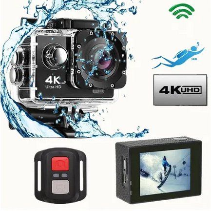 SecuraLen Action Ca 4K WiFi, Stabilisation à Double Objectif Caera