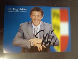 Jörg Haider - verstorben - handsignierte Autogrammkarte