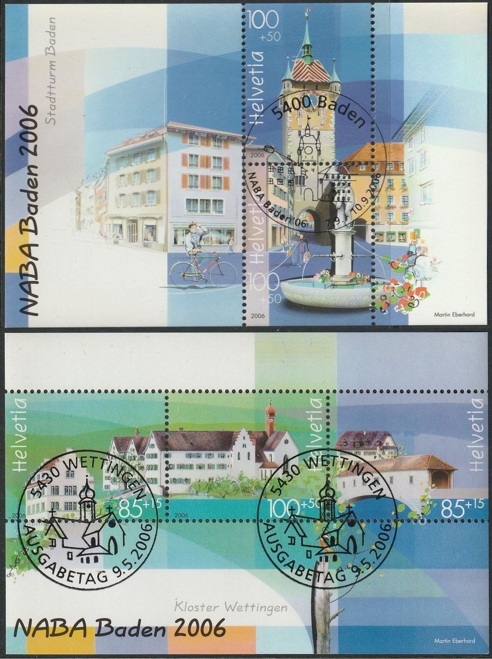 Tutti i francobolli: Naba Baden'06, beide Blocks mit ET-Sonderstempel – Usato da Fislisbach venduto da Zigzag12