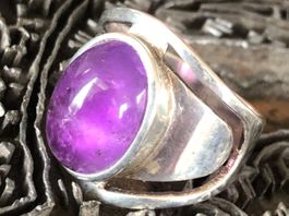AMETHYST Cabochon Silber Ring !!! Grösse: 54