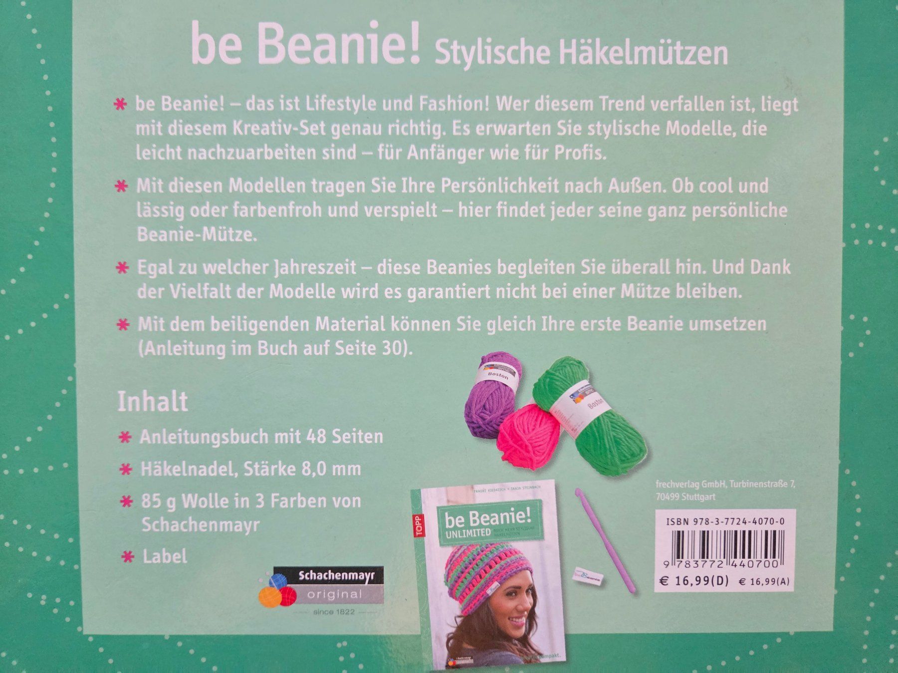 Wolle: Mützen- und Bärhäkelset – Neu und originalverpackt aus Basel von grandfamily 1
