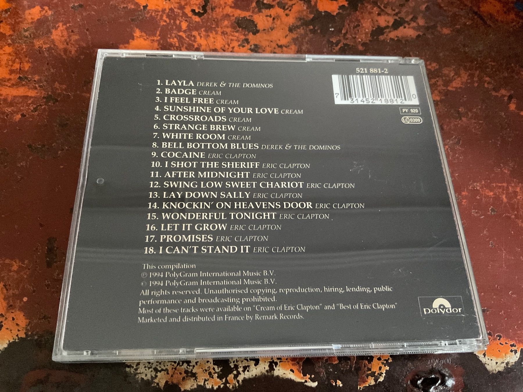 CD: Eric Clapton The Cream of CD – Usato da Delémont venduto da vinylfreak01 1