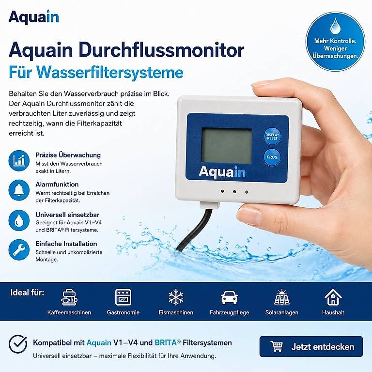 Filtri: Universal 3/8 " Durchflussmonitor für Wasserfiltersysteme – Nuovo e nell'imballaggio originale da Schwarzenberg LU venduto da coffee-marcutti