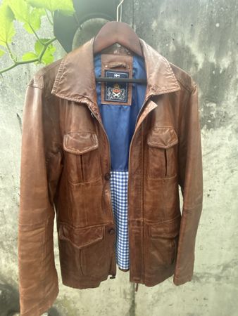 Lederjacke Herren Braun Grösse 50 guter Zustand