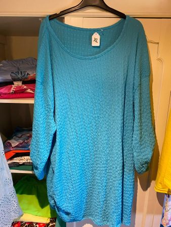 DAMEN BLUSENKLEID HELLBLAU