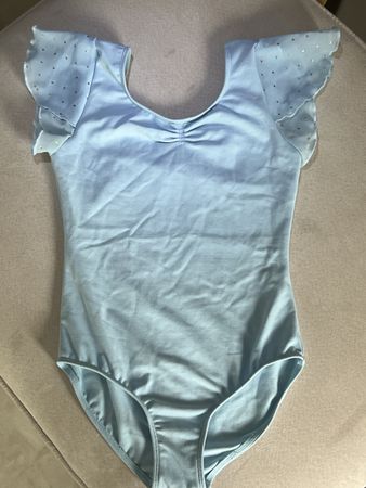 Ballett - Dress - Turnanzug, hellblau, Gr. 140, mit Paillett