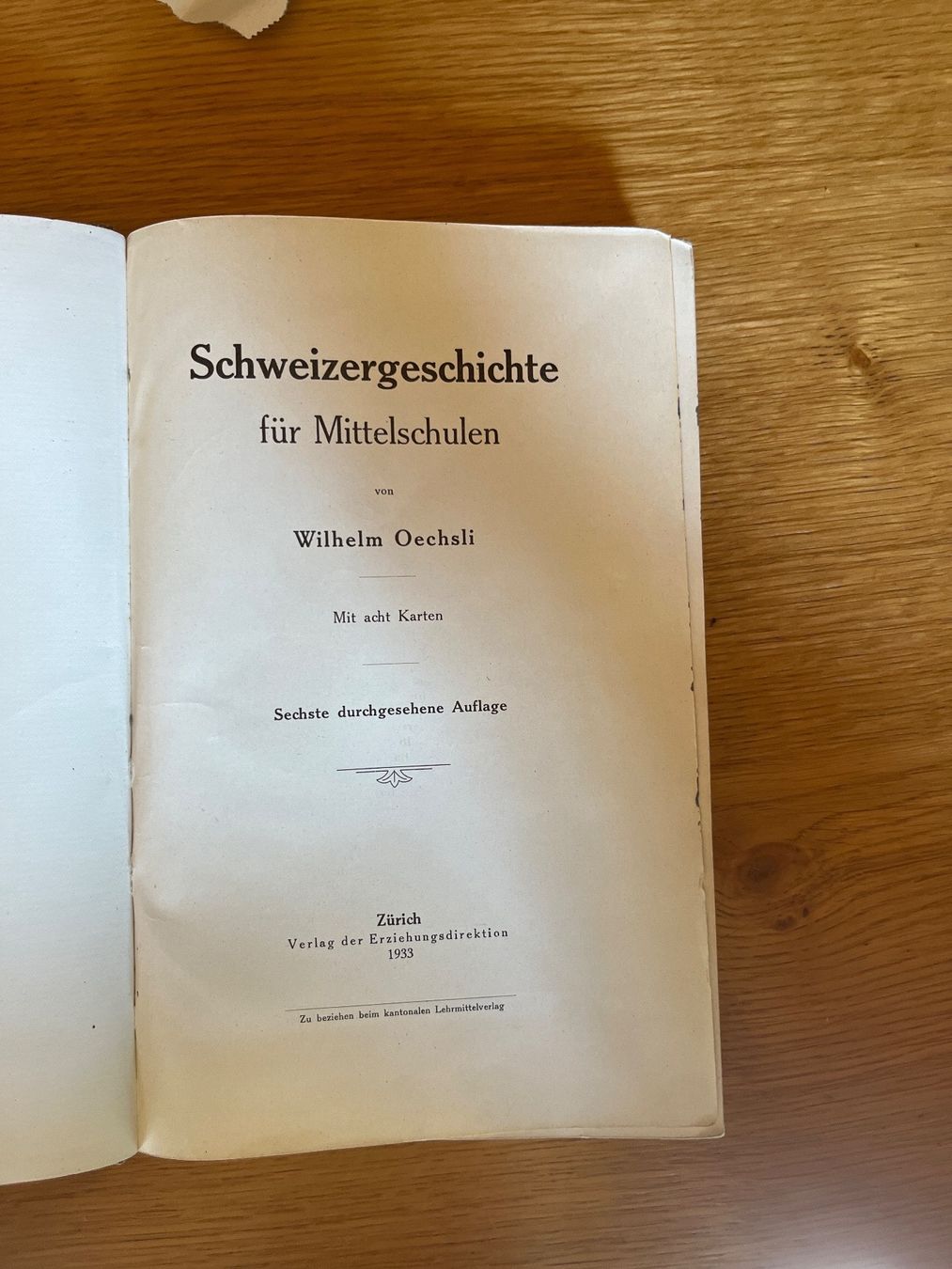 Libri: Schweizergeschichte Oechsli, 6. Auflage, 1933, mit Karten – Usato da Ettingen venduto da bri_6bhw 1