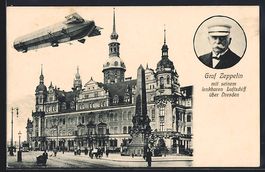 Dresden, Zeppelin am Schloss und Wettin-