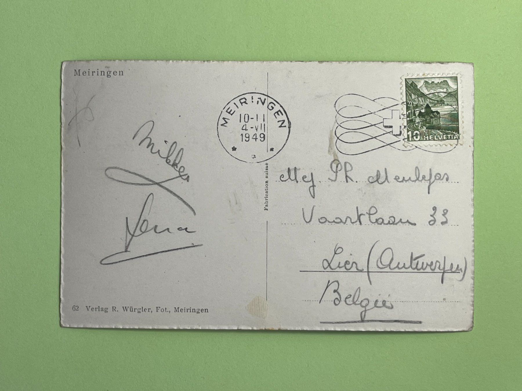 Cartes postales: Meiringen - 1949 – D'occasion à Steg VS par danwer74 1