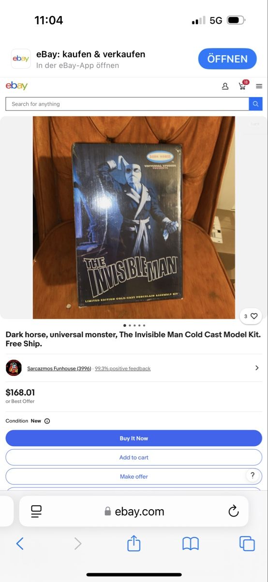 Kits de montage: The Invisible Man Modellbausatz Universal Monster – D'occasion à Schlieren par Moviepropde 5