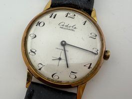 Vintage CADOLA Neuchatel Handaufzug Herrenuhr läuft 34mm
