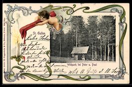 Passepartout-AK St. Gallen, Wildpark bei Peter u. Paul, Kind